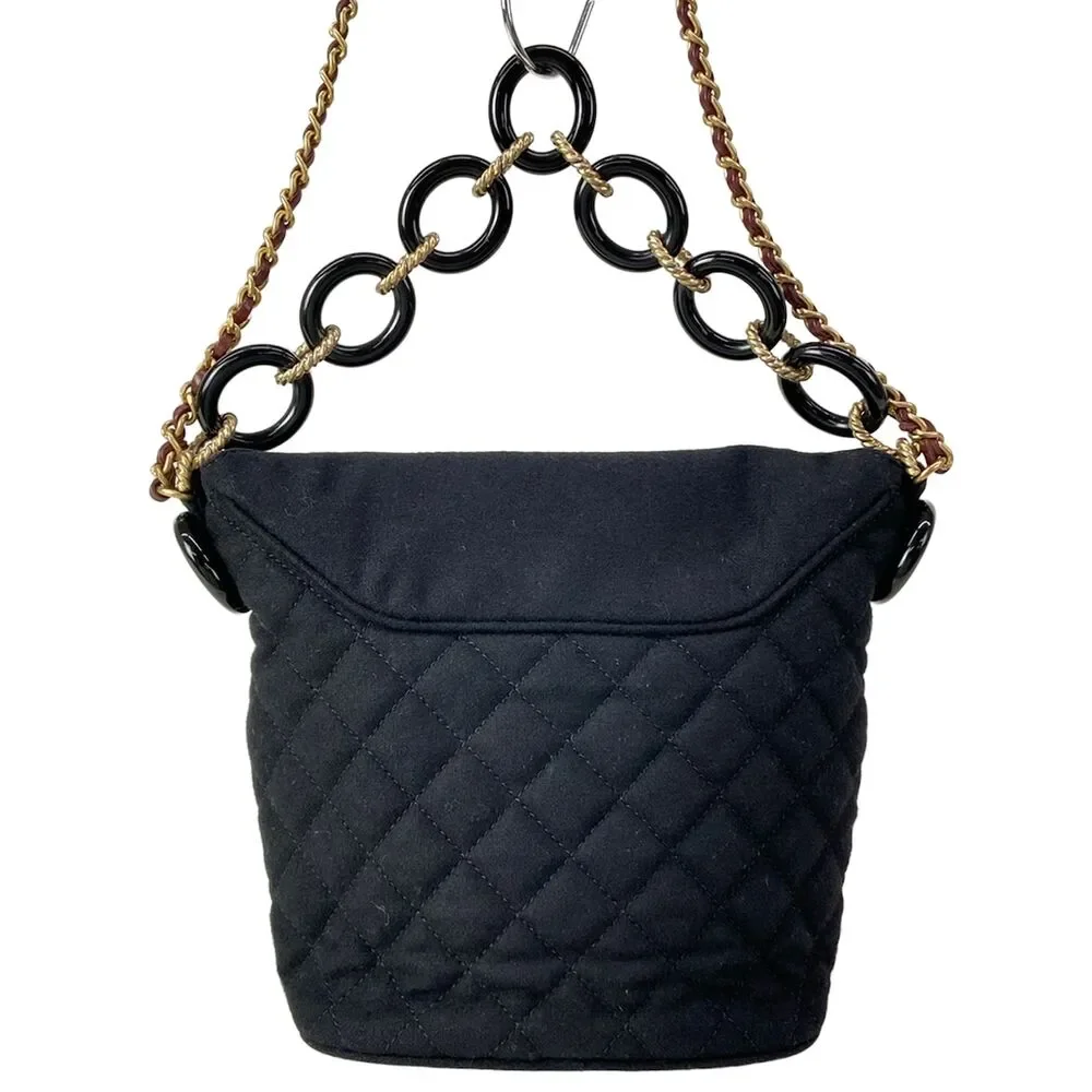 Chanel Matelasse Shoulder Bag Cotton Jersey Lambskin